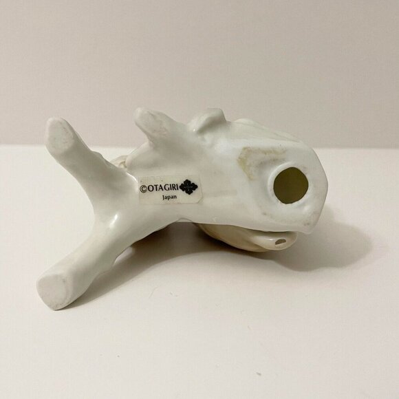 Vintage Porcelain Otagiri Japan Owls Sitting On A Tree Branch Figurine Chipped - Picture 6 of 16